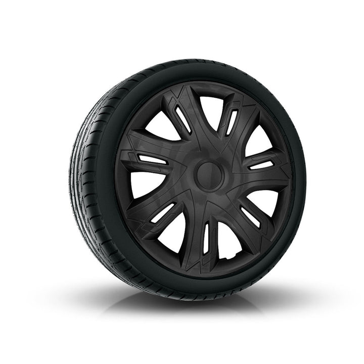 NRM N-Power Universal 14 Inch Wheel Center Caps Matte Black 4 peças