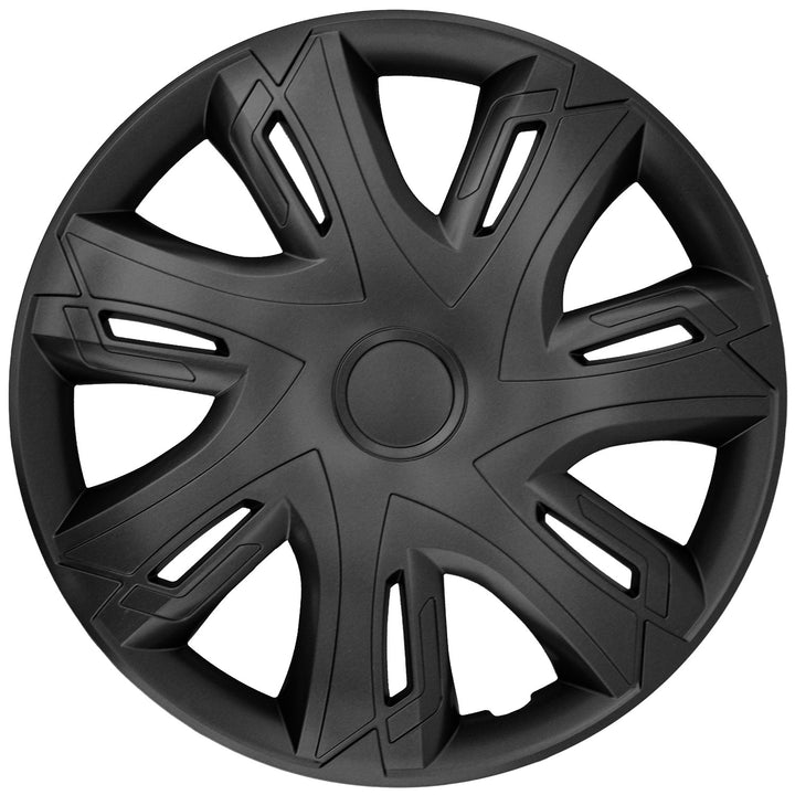 NRM N-Power Universal 14 Inch Wheel Center Caps Matte Black 4 peças