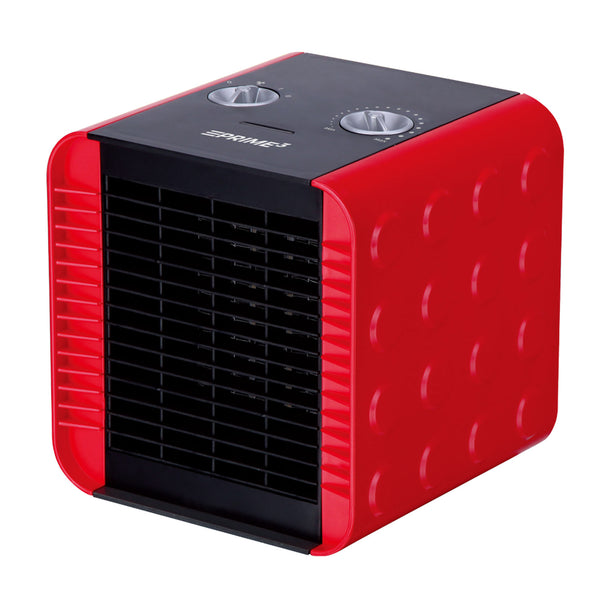Ventilador térmico Prime3 PTC SFH81RD, 750W/1500W, vermelho/preto