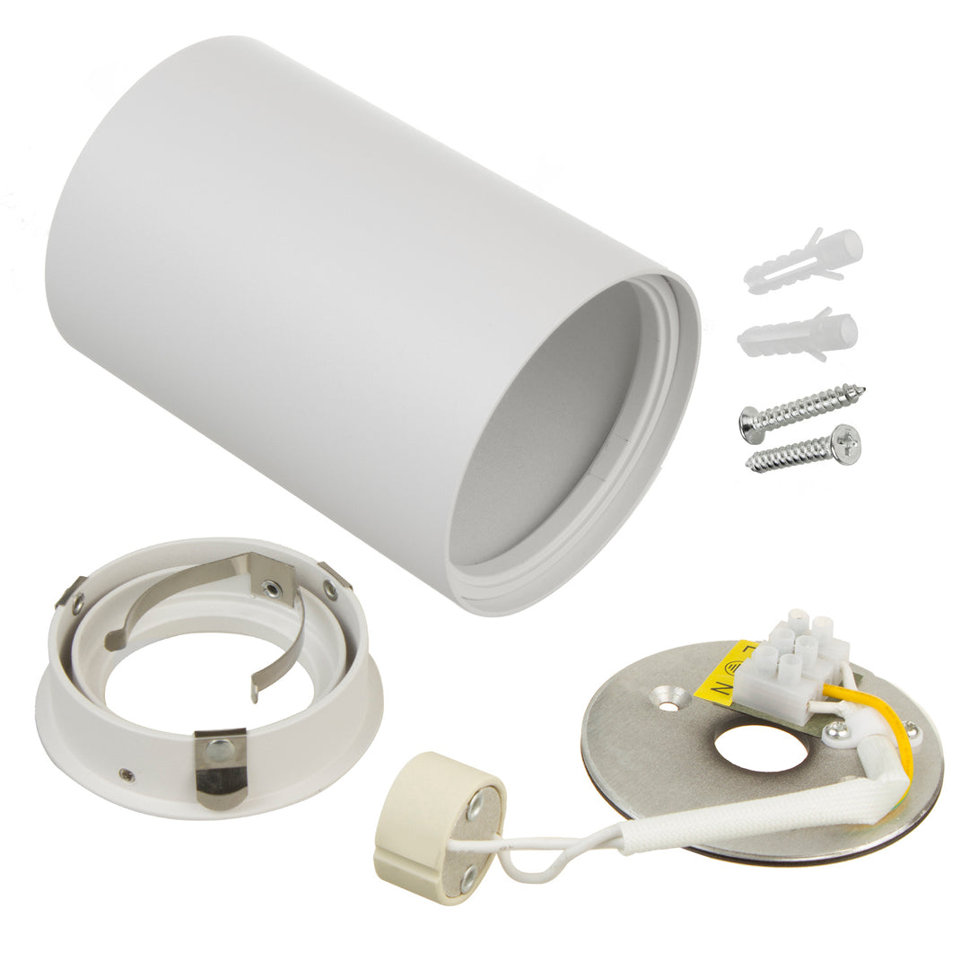 3x Maclean Round Plafond Blanco MCE422 + 3x Bombilla LED GU10 5W 4000K