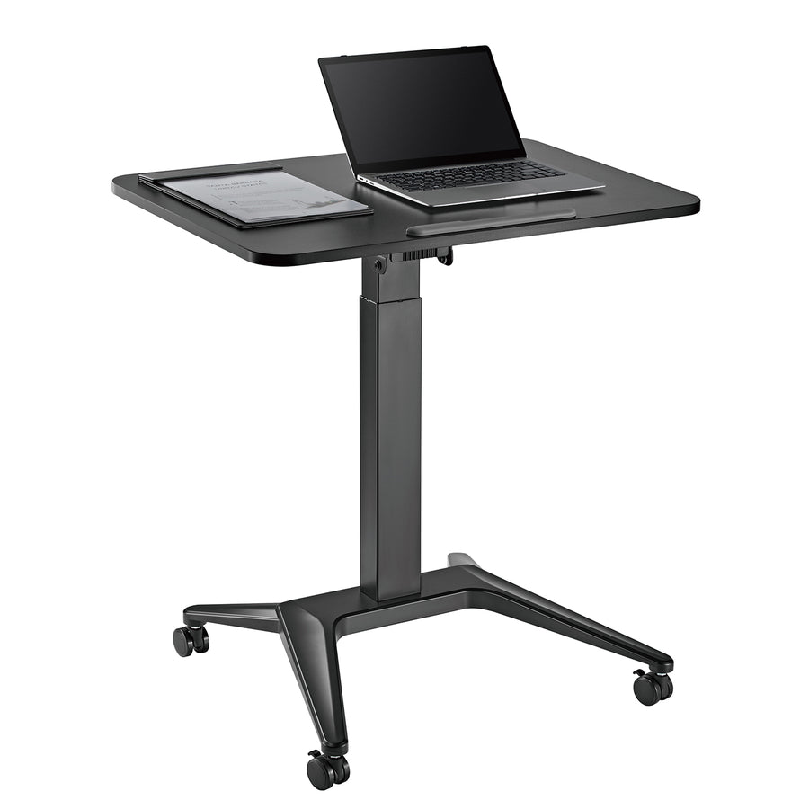 Mesa para portátil Maclean MC-453B, ajuste pneumático em altura, 80 x 52 cm, 8 kg máx., 109 cm de altura, preta