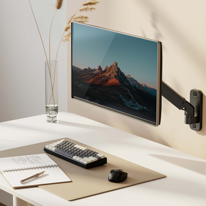 Suporte de parede para monitor Maclean MC-458 de 17 a 27'', máx. 7 kg, amortecedor a gás