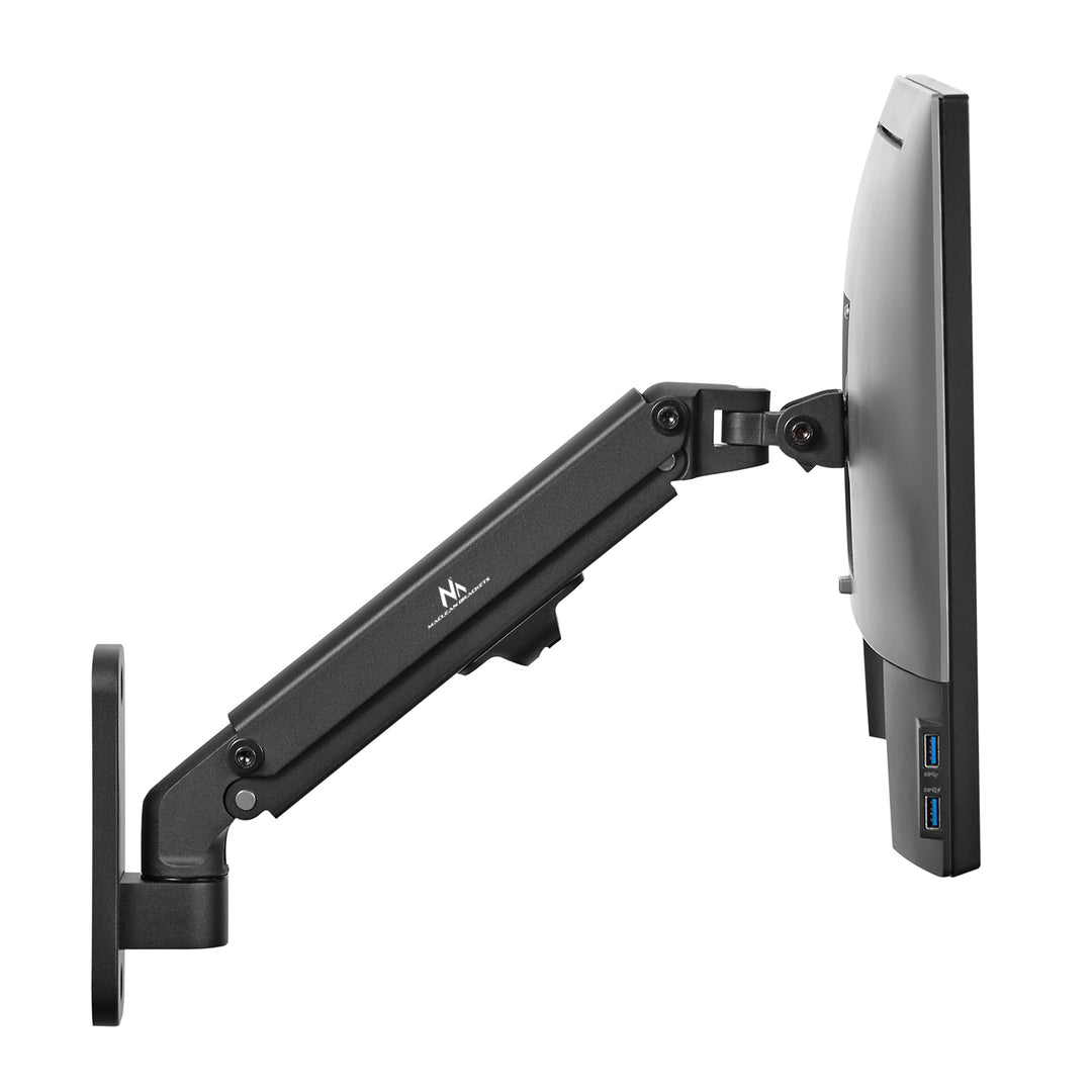 Suporte de parede para monitor Maclean MC-458 de 17 a 27'', máx. 7 kg, amortecedor a gás