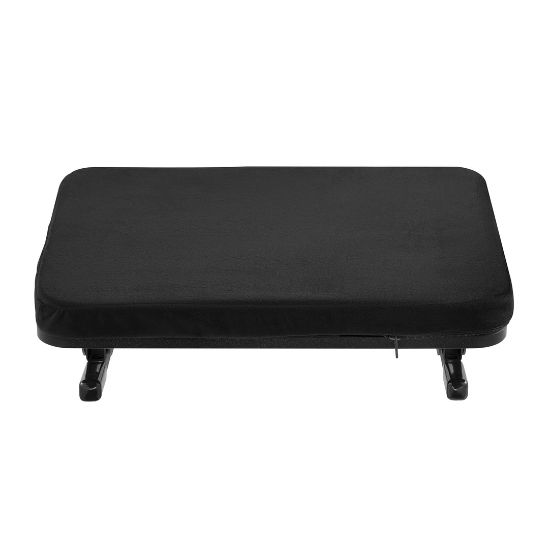 Maclean MC-460 Reposapiés Ergonómico, Reposapiernas, Ángulo Infinitamente Ajustable, Cojín Extraíble
