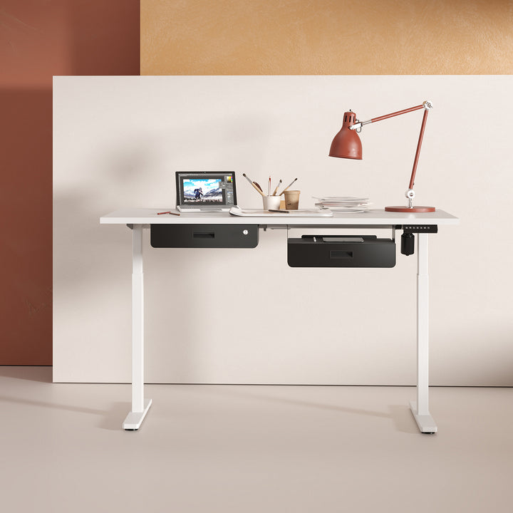 Cajón ergonómico bajo escritorio con llave Maclean, organizador, negro, máx. 5 kg, MC-461