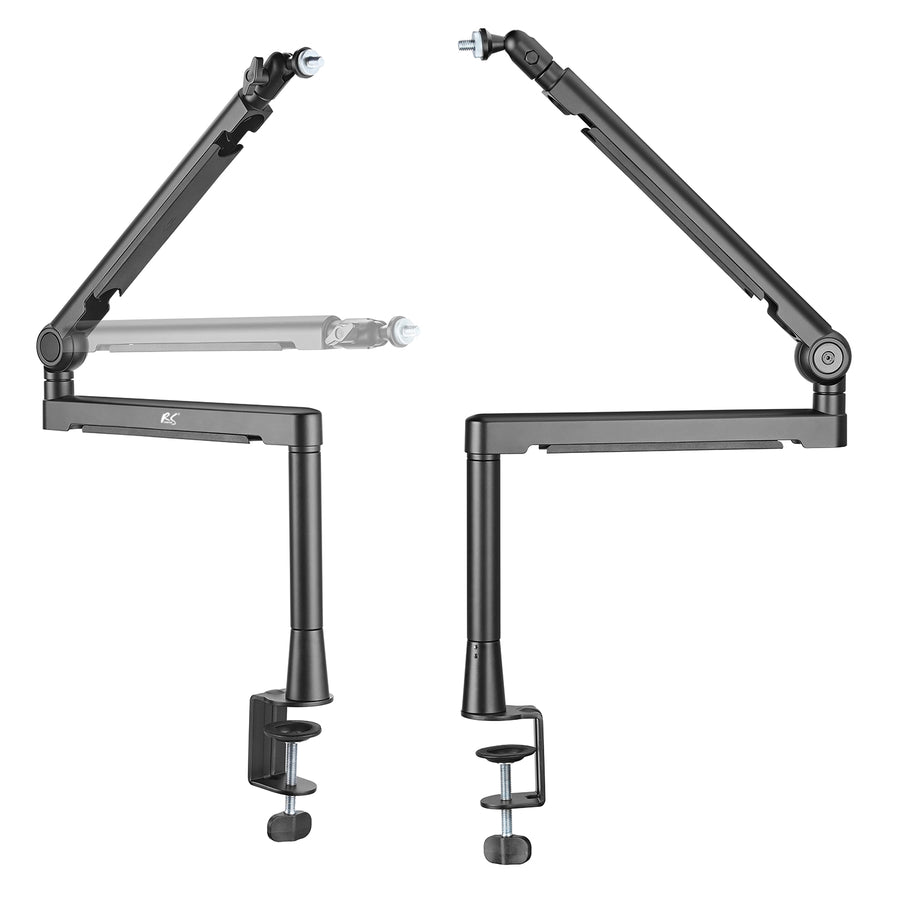 Suporte para microfone NanoRS RS471, suporte para gestão de cabos, braço giratório, alumínio