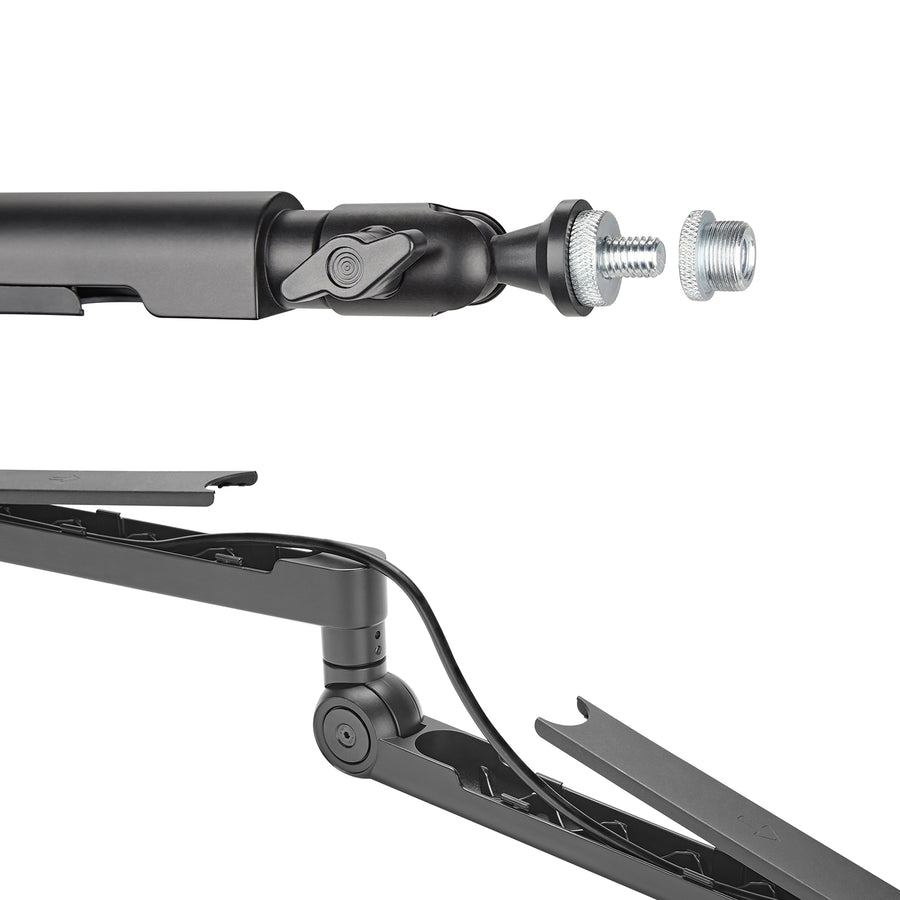 Suporte para microfone NanoRS RS471, suporte para gestão de cabos, braço giratório, alumínio