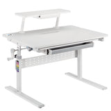 Secretária para criança Ergo Office ER-483, altura regulável, cinzento, máx. 40 kg, 900 x 600 mm