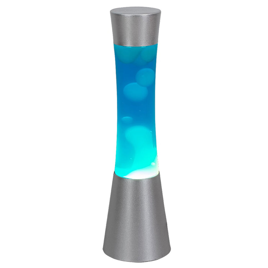 Candeeiro decorativo Minka lavalamp Gy6.35 20W, 39,5 cm cor azul prateado