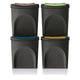Conjunto de caixotes de reciclagem Keden Sortibox 4x25L preto