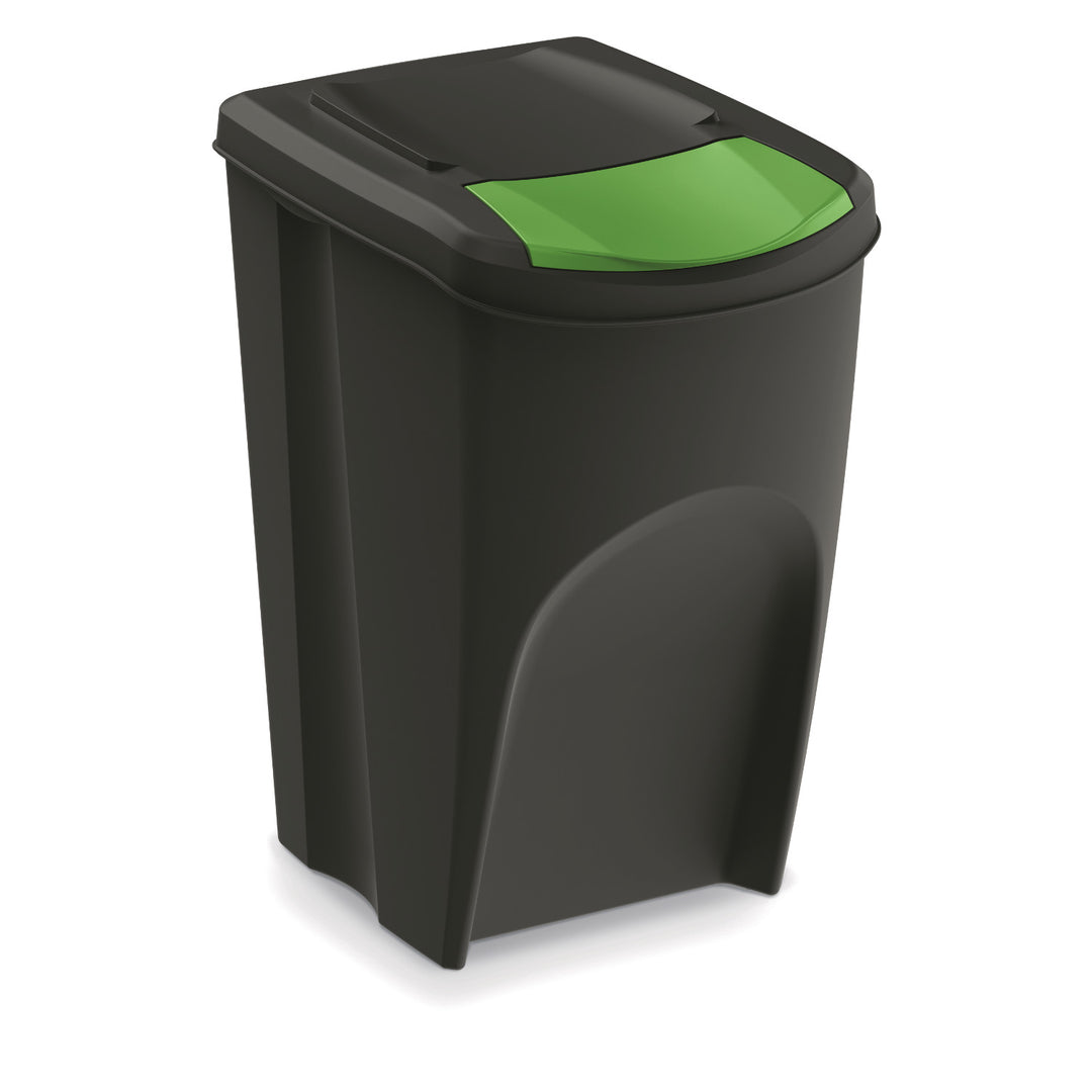 Contenedor de reciclaje Keden Sortibox 4x35L negro
