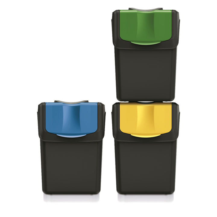Keden SORTI BOX 3x20l juego de cubos de basura - negro reciclaje