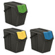 Papelera Keden SORTI BOX 3x25l - reciclaje negro