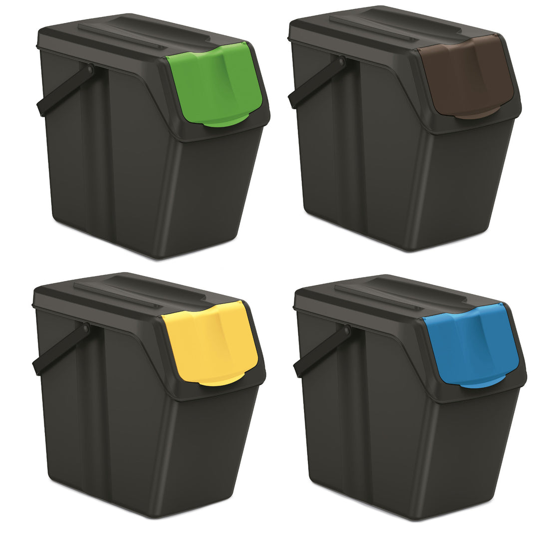 Keden SORTI BOX Conjunto de caixotes de lixo 4x25l - preto