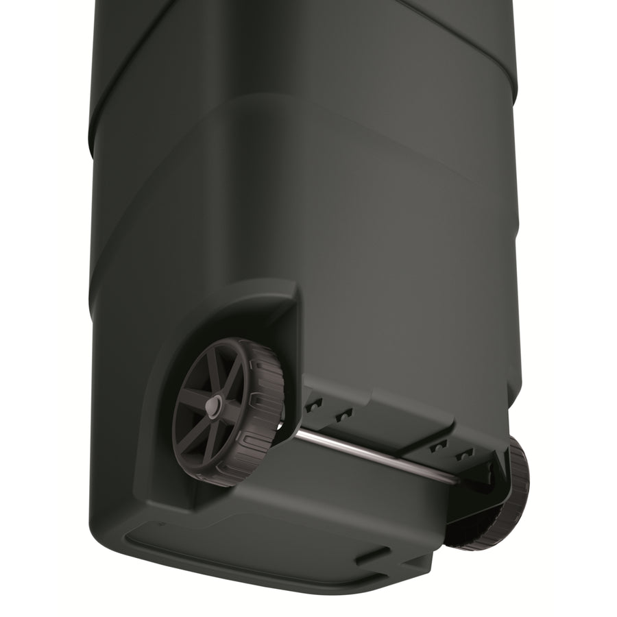 Cubo de Basura Wheeler 110L con Ruedas y Tapa Cubo de Basura Grande Cubo de Basura Universal de Plástico (Negro)