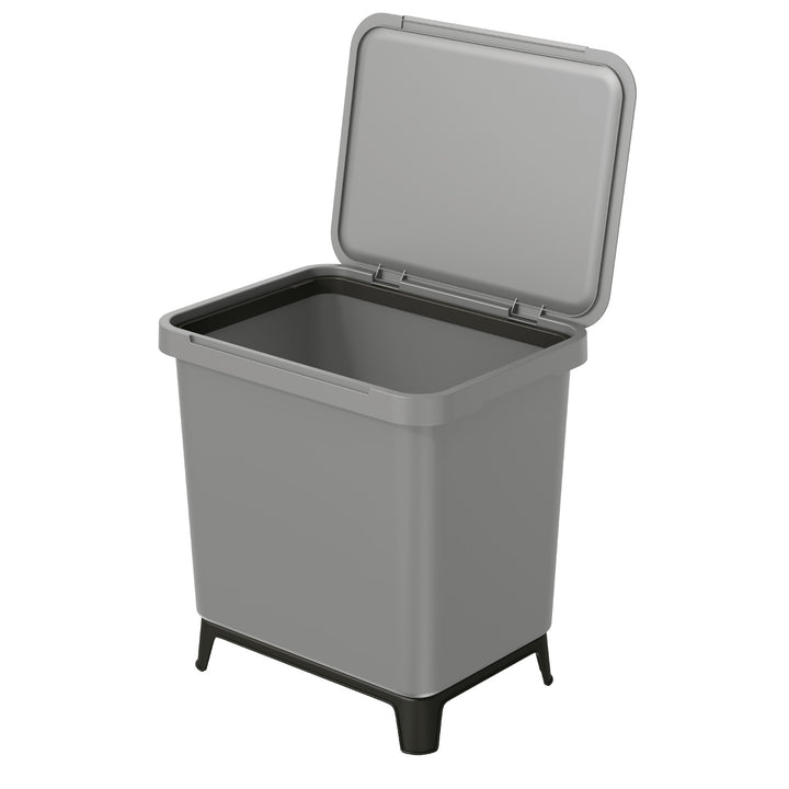 Lixeira Keden SYSTEMA - cinza liso 29 litros