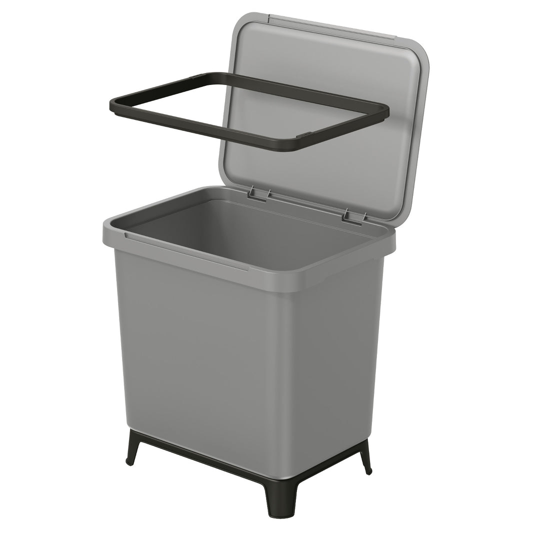 Lixeira Keden SYSTEMA - cinza liso 29 litros