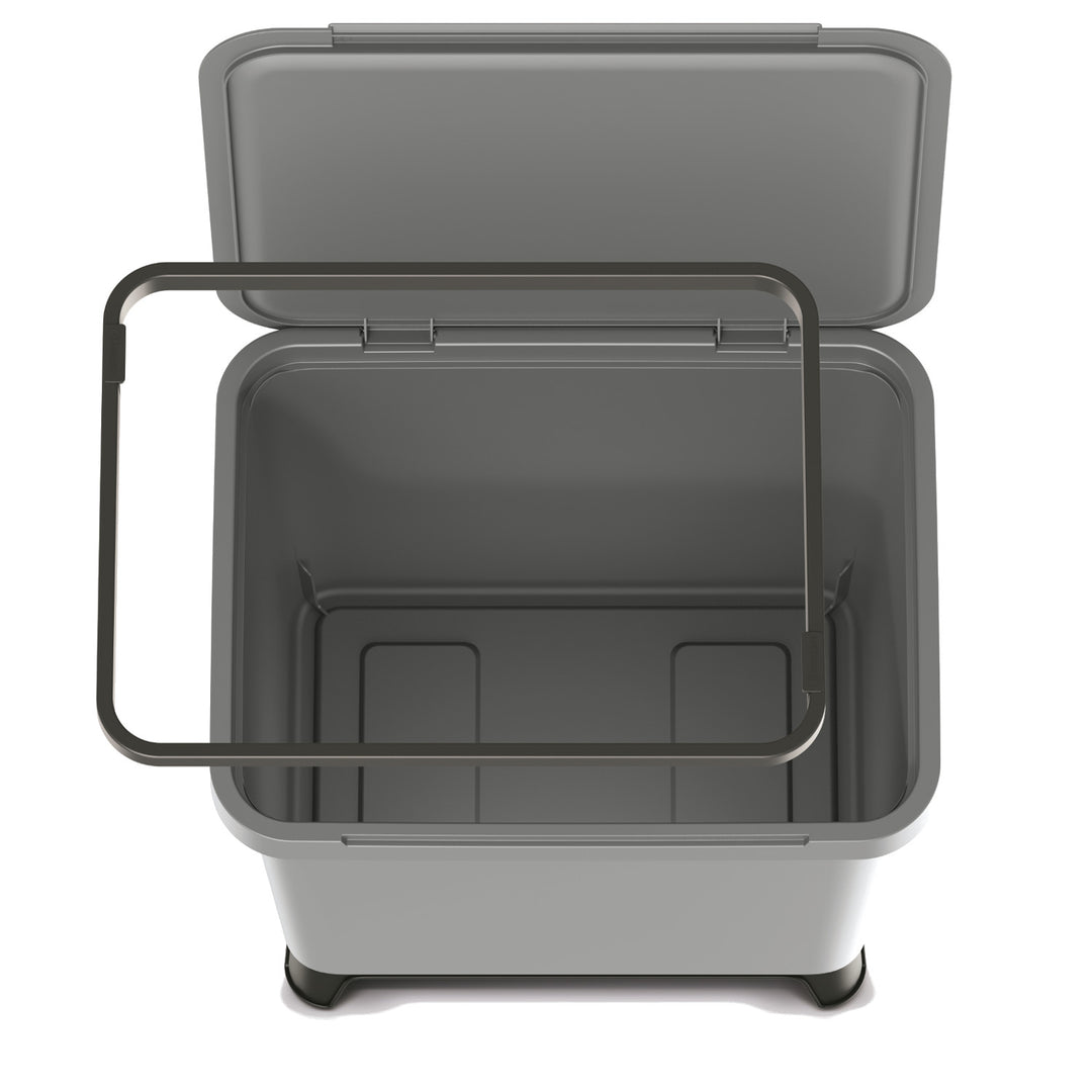 Lixeira Keden SYSTEMA - cinza liso 29 litros