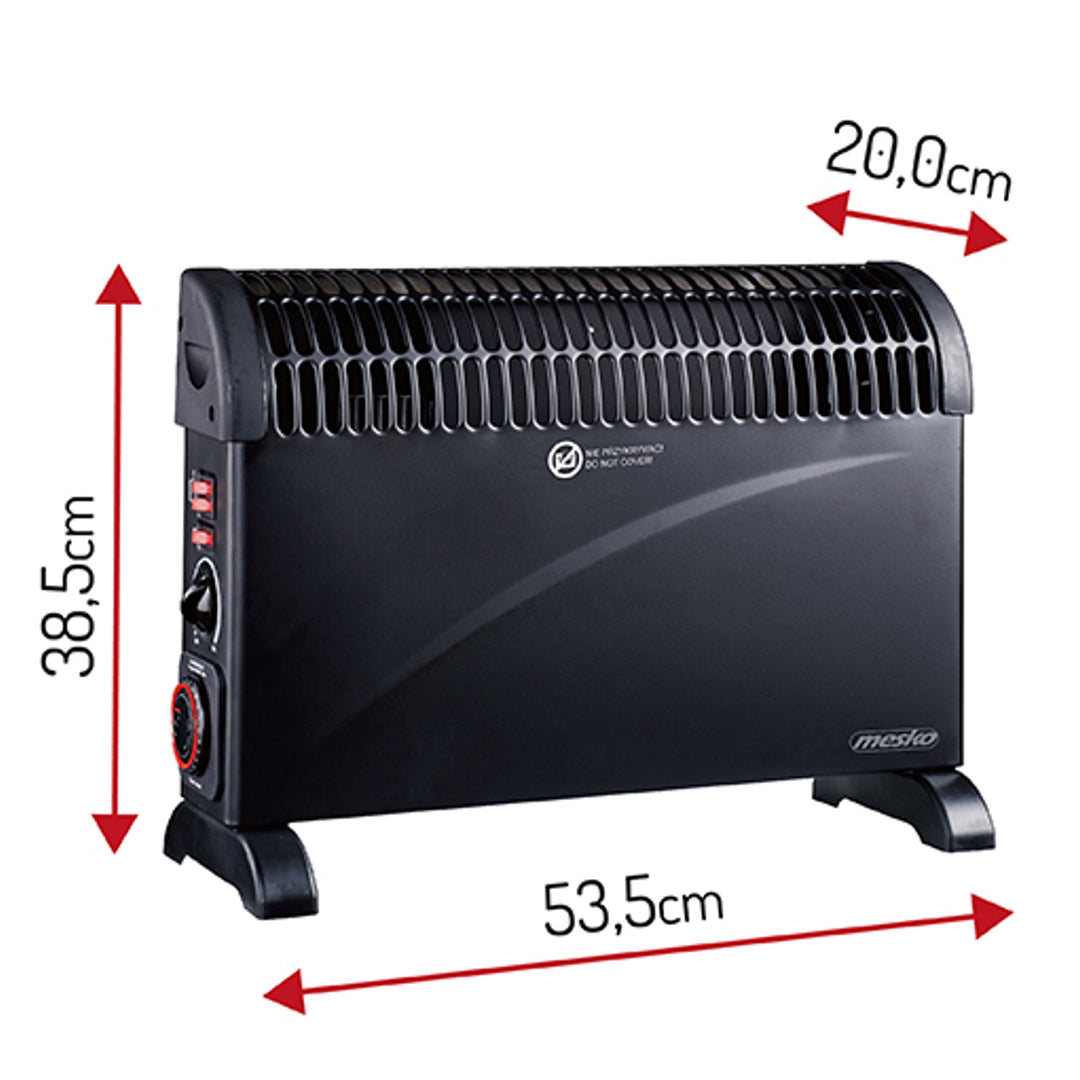 Radiador elétrico MESKO convector térmico preto