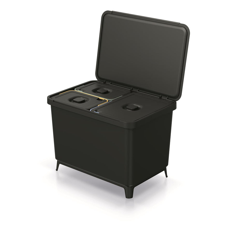 Papelera Keden SYSTEMA 2x10 + 23l - negro reciclaje