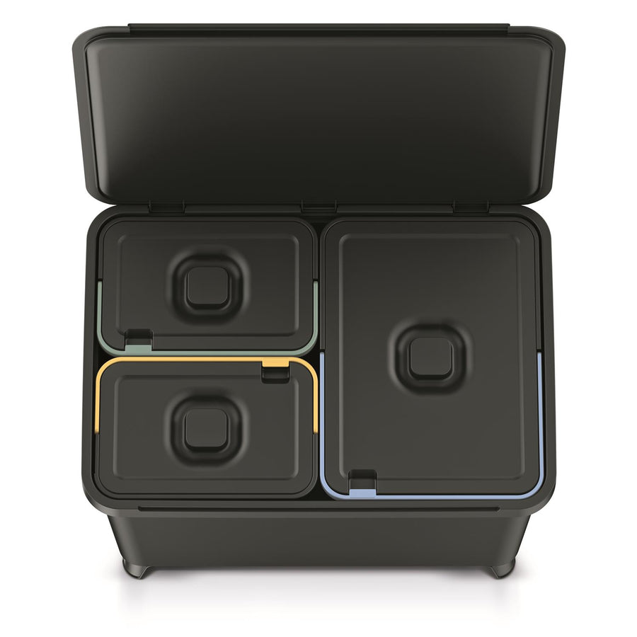 Papelera Keden SYSTEMA 2x10 + 23l - negro reciclaje