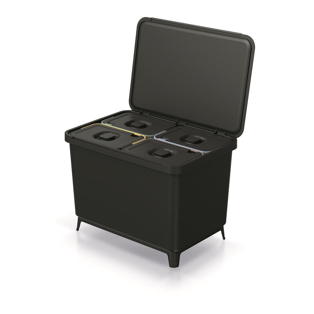 Papelera Keden SYSTEMA 4x10 litros - reciclaje negro