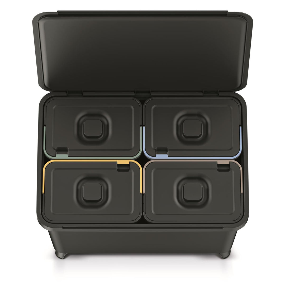 Papelera Keden SYSTEMA 4x10 litros - reciclaje negro