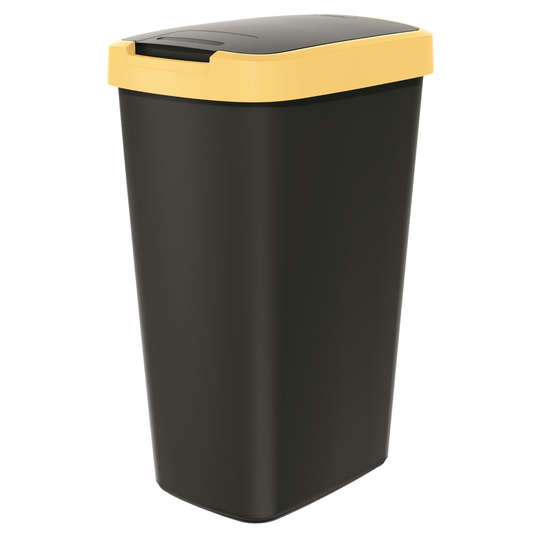 Cesto de lixo Keden COMPACTA Q com tampa - amarelo brilhante 45l