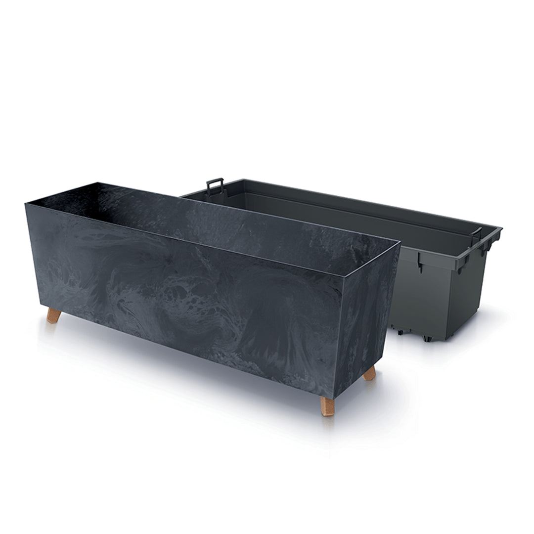 Prosperplast URBI CASE BETON EFFECT N maceta - antracita