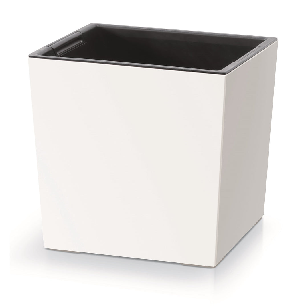 Prosperplast Urbi Maceta Baja Cuadrada con Bandeja DURS240L-S449 - Blanco