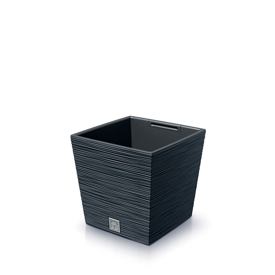 Prosperplast Furu Maceta cuadrada baja con inserto DFS240-S433 - color antracita