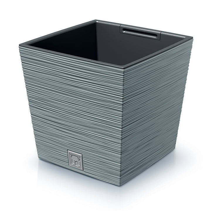 Prosperplast Furu Maceta baja cuadrada con inserto DFS300-422U - color hormigón (gris)
