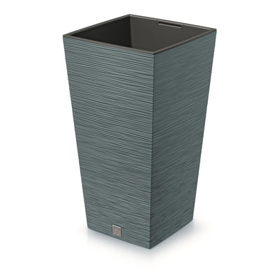 Prosperplast Furu Maceta cuadrada con inserto DFSH240-5415C - Color azul escandinavo