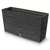 Prosperplast Furu Case Medio Jardinera con Maceta Macetero con Tiesto para Plantas Interior y Exterior Plástico Resistente Rectangular 77x23,5x40,6cm (Antracita)