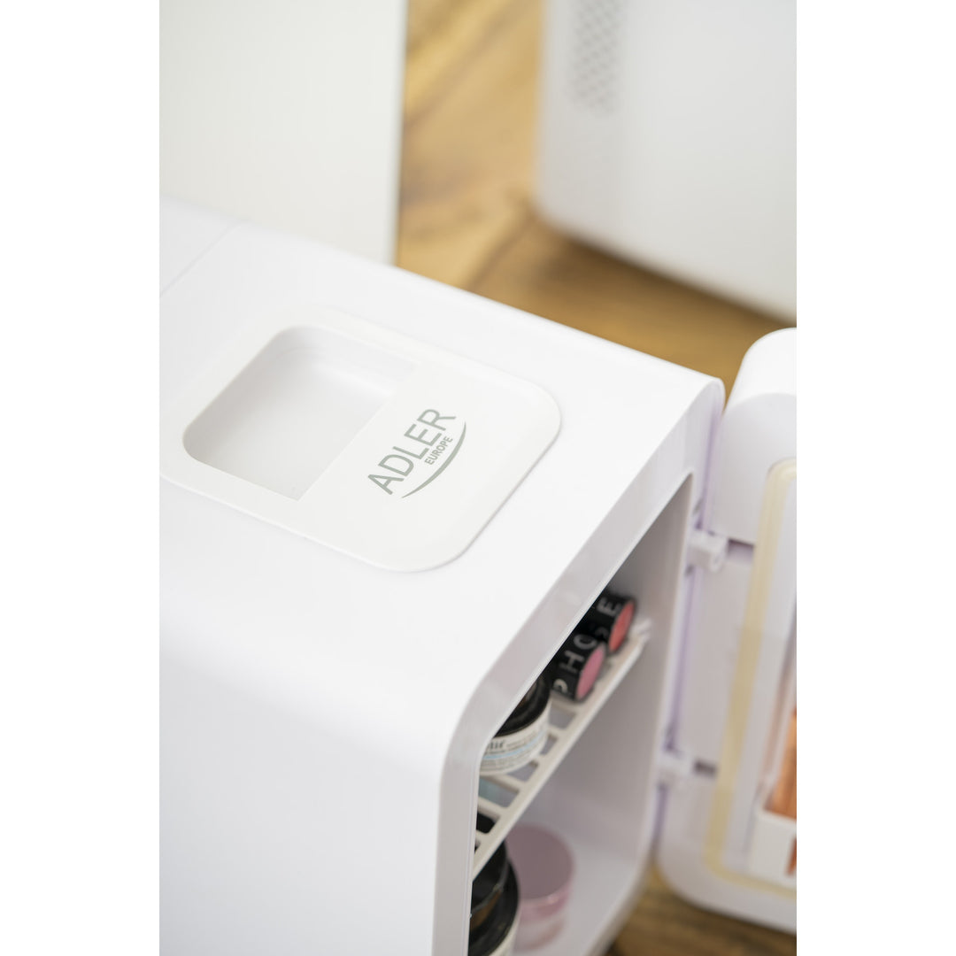 Adler AD 8085 Mini Nevera Portátil con Espejo 4L - Enfría y Calienta - Nevera de Viaje, Camping, Casa