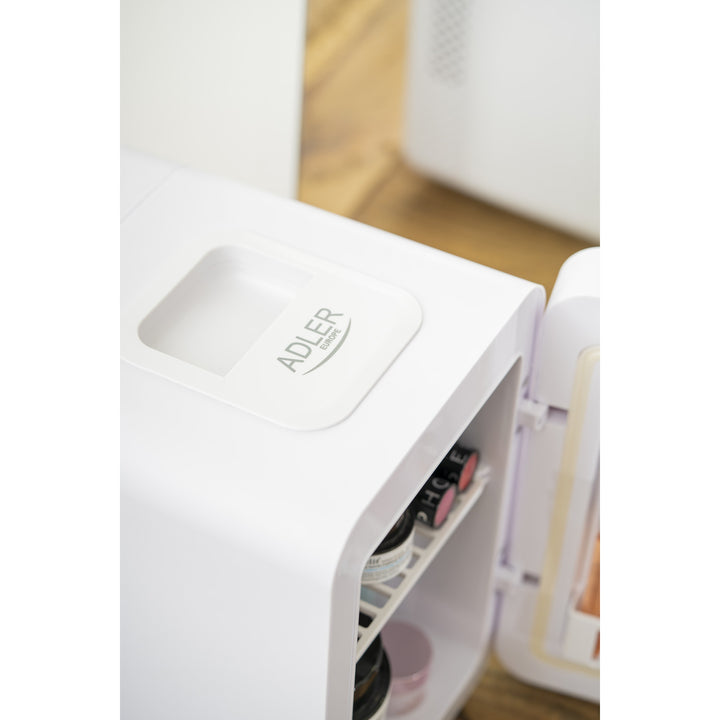 Adler AD 8085 Mini Nevera Portátil con Espejo 4L - Enfría y Calienta - Nevera de Viaje, Camping, Casa