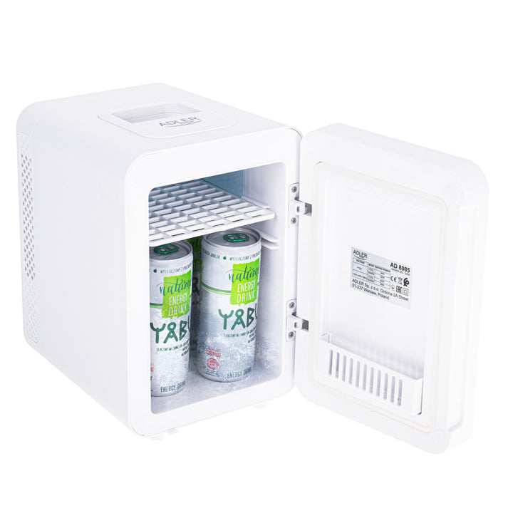 Adler AD 8085 Mini Nevera Portátil con Espejo 4L - Enfría y Calienta - Nevera de Viaje, Camping, Casa