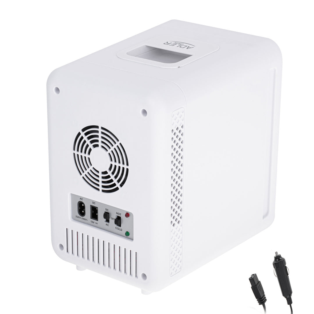 Adler AD 8085 Mini Nevera Portátil con Espejo 4L - Enfría y Calienta - Nevera de Viaje, Camping, Casa