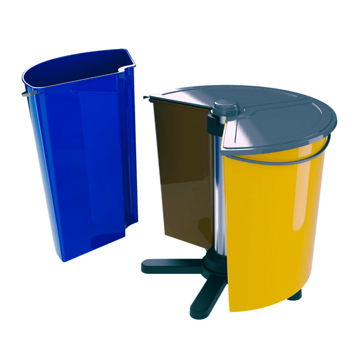 ECOBIN + balde giratório para separação de resíduos com tampa