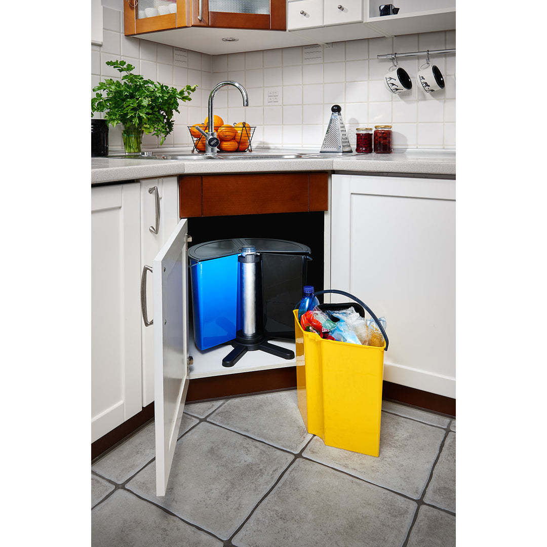ECOBIN + balde giratório para separação de resíduos com tampa