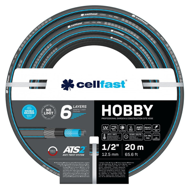 Manguera de jardín CELLFAST HOBBY ATS2 1/2 20m 6 capas