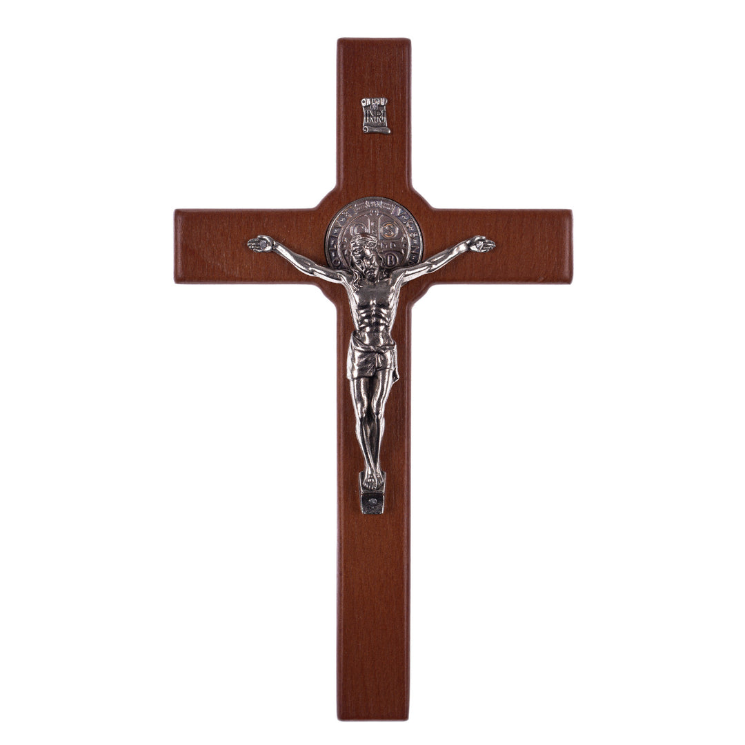 Cruz de madeira de São Bento Pendente Cruz com Símbolo da Paixão (Castanho, 18x10x1,8cm)