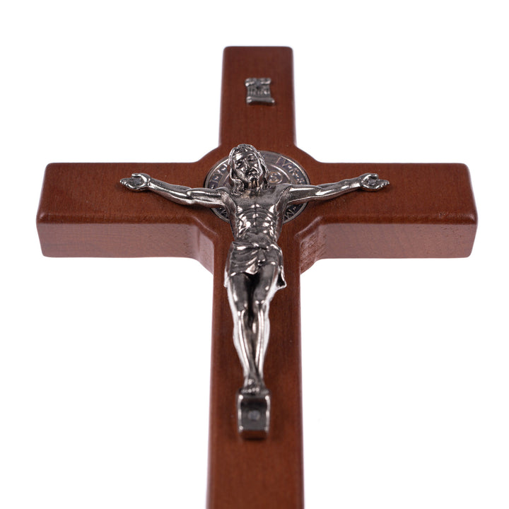 Cruz de madeira de São Bento Pendente Cruz com Símbolo da Paixão (Castanho, 18x10x1,8cm)