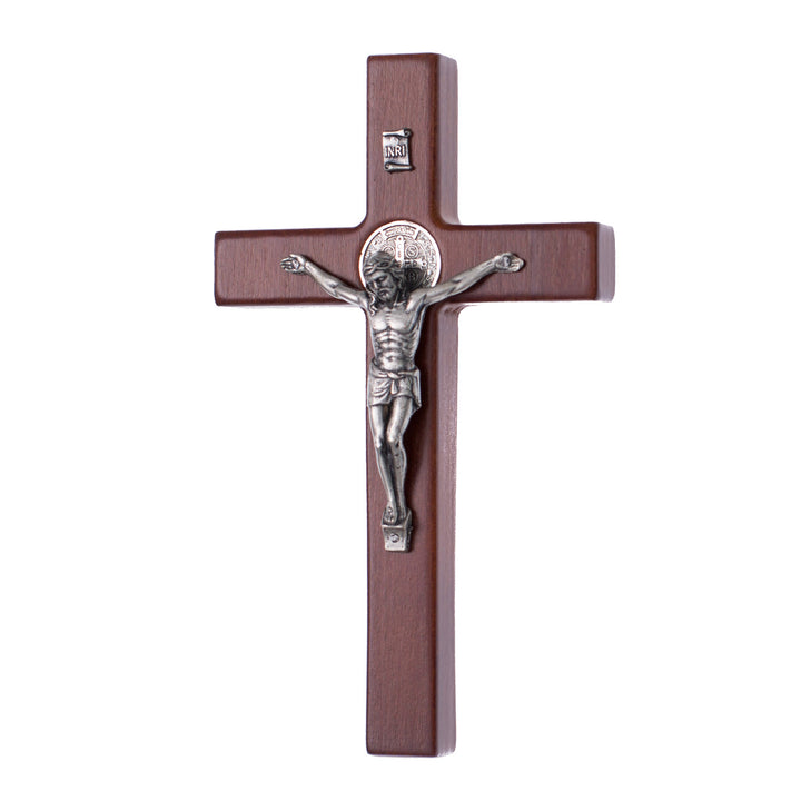 Cruz de madeira de São Bento Pendente Cruz com Símbolo da Paixão (Castanho, 18x10x1,8cm)