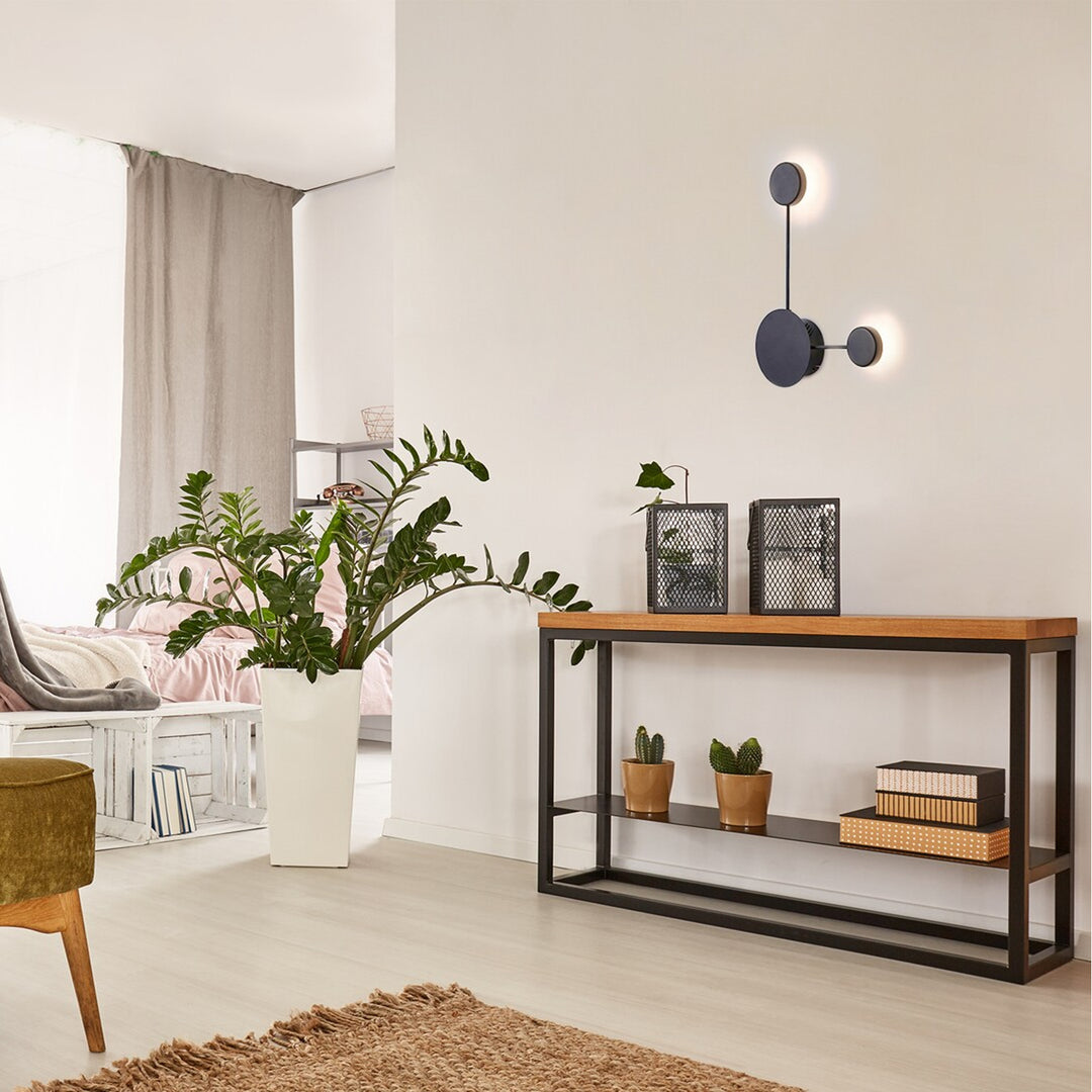 Aplique LED Amadeo 7W preto 6258 com temperatura de cor de 4000 K