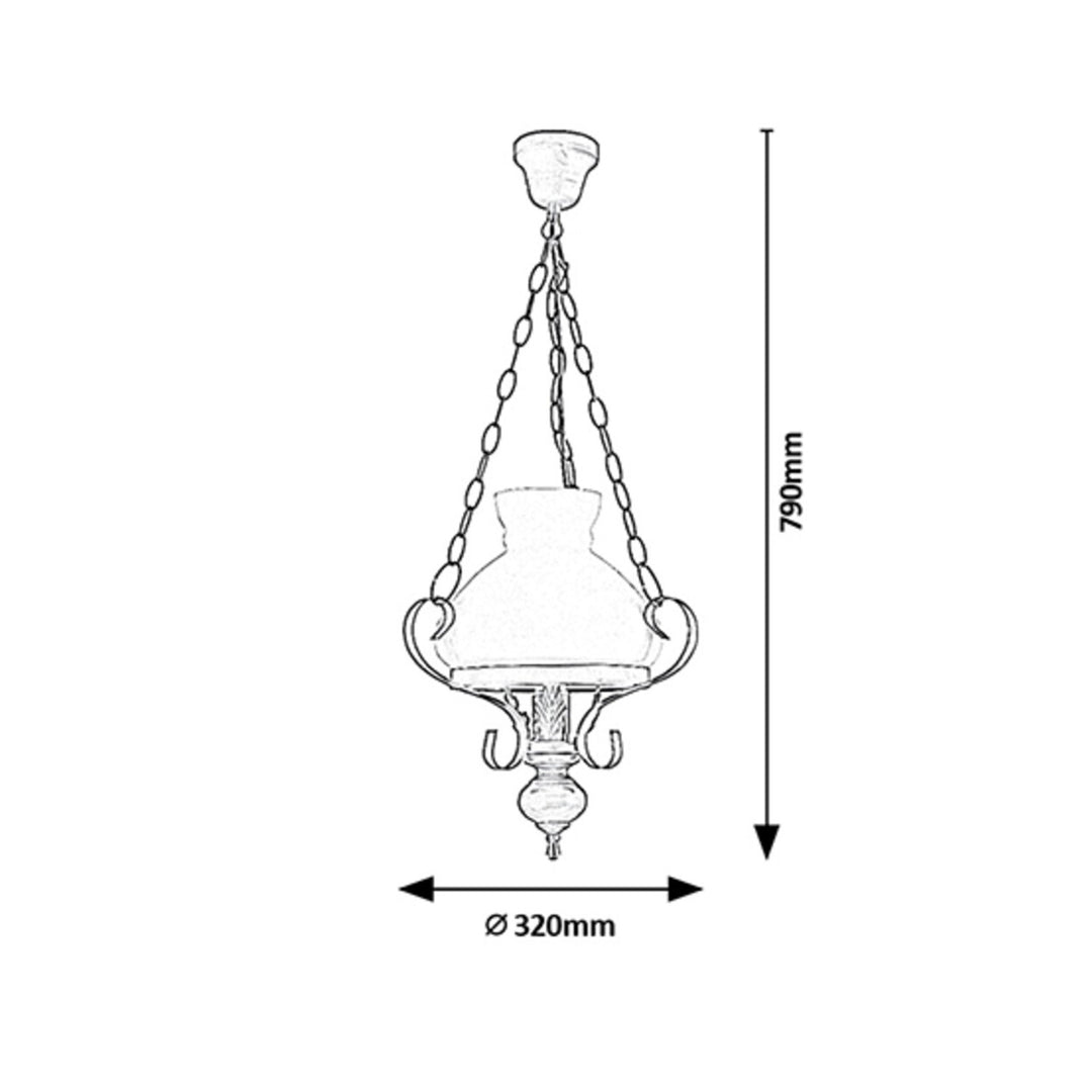 Rabalux Petronel lámpara colgante 7076 metal madera vidrio