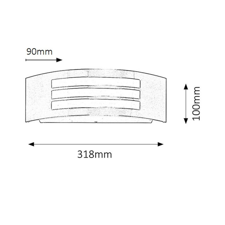 Candeeiro de parede exterior Rabalux Roma 8410 - cromado acetinado