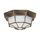 Candeeiro de teto exterior Rabalux Milano 8376 cúpula de metal e vidro