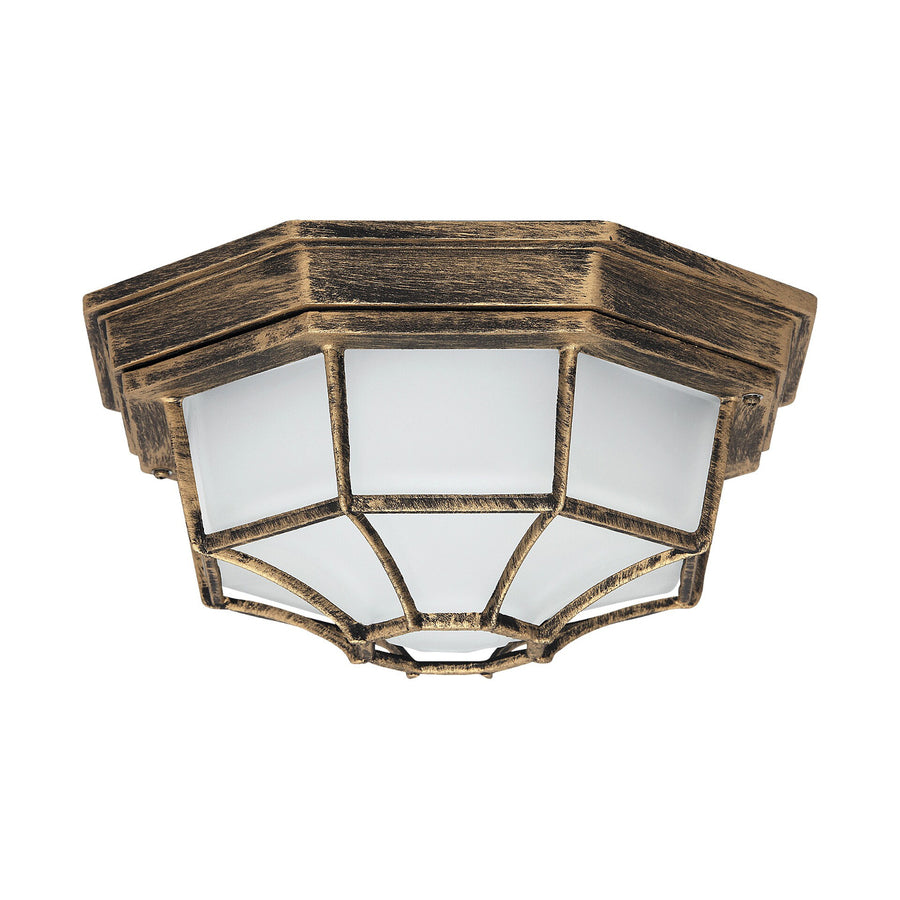 Candeeiro de teto exterior Rabalux Milano 8376 cúpula de metal e vidro