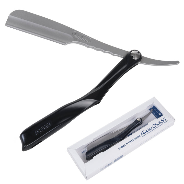 Aparelho de barbear de segurança Feather Professional Artist Club preto ACS-RB